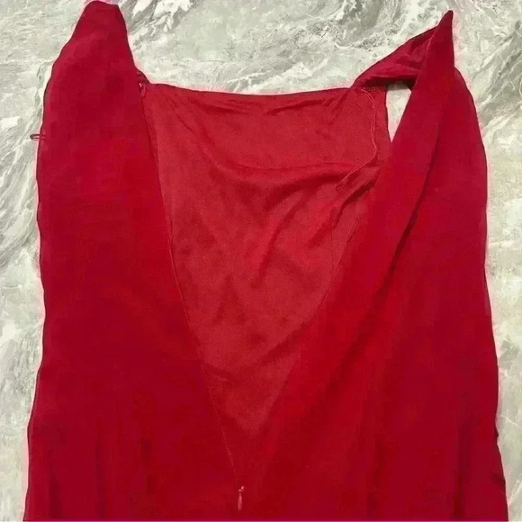 Adrianna Papell Dress Womens Red Shutter Pleated Layered Size 6 Party Cocktail - Picture 12 of 12